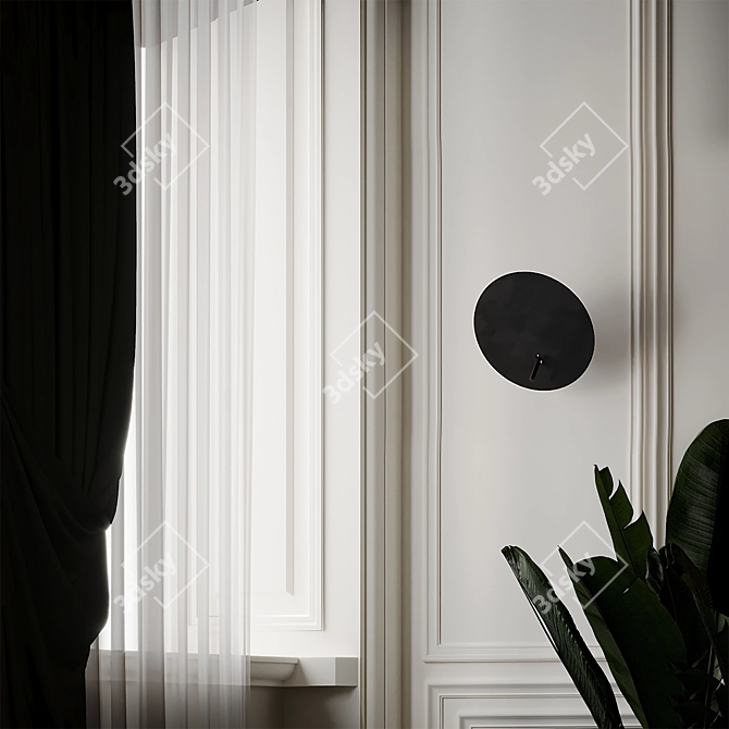 Elegant Lua Wall Sconce: Illuminating Style 3D model image 4