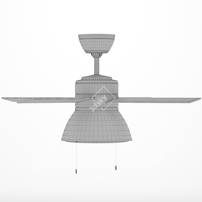 Hunter Fan 36" Loki Noble Bronze - Stylish Barnwood Design 3D model image 3