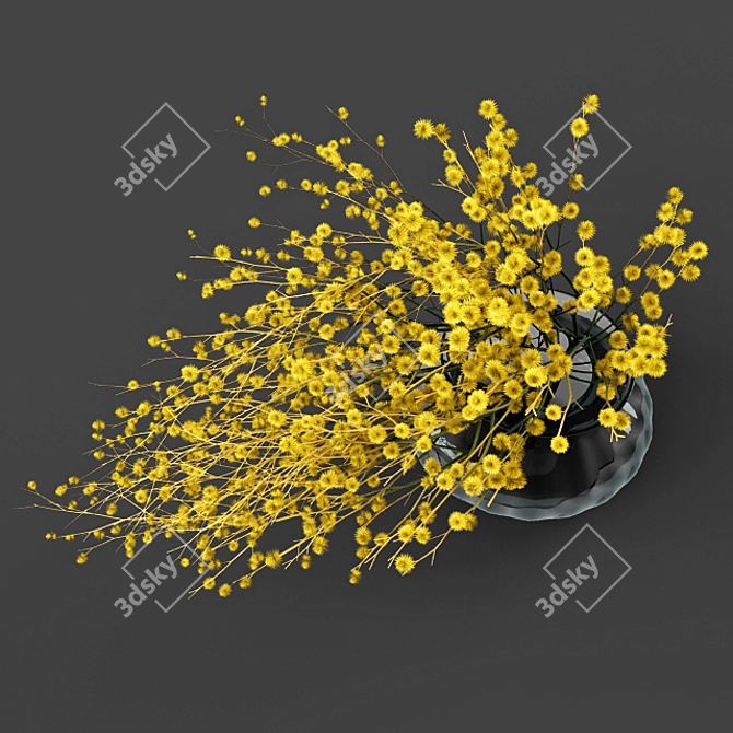 Elegant Acacia Vase 3D model image 2