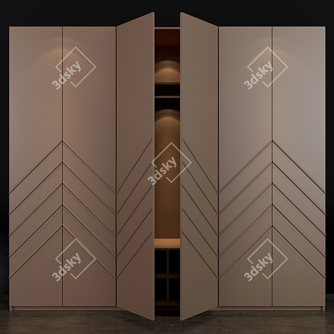 Sleek Closet Solution 3D model image 1