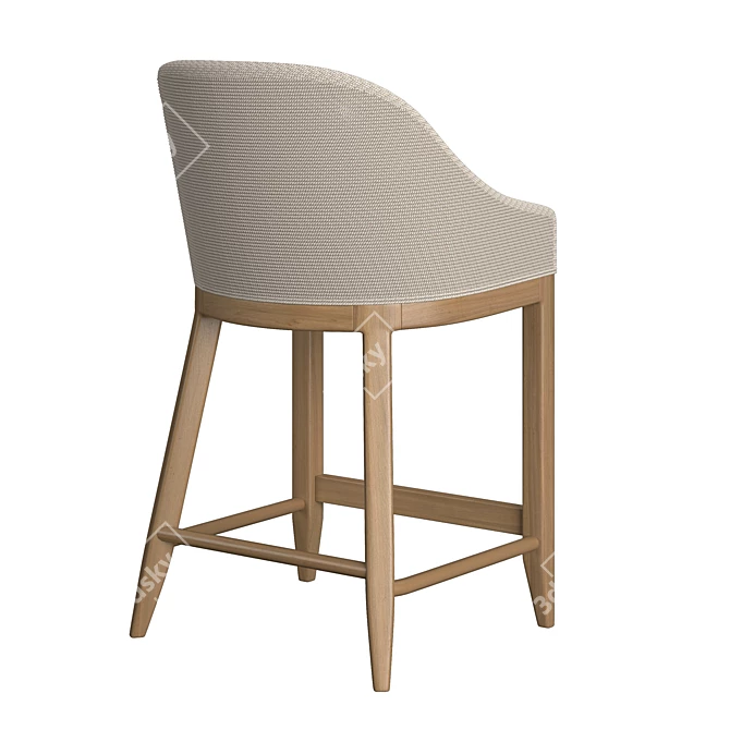 Elevate your seating with Marisol Seagrass Stool! 3D model image 2