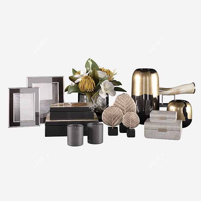 Elegant Decor Set 3D model image 1