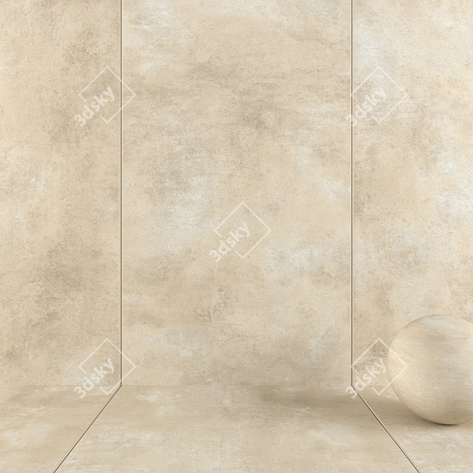 Epoxy Beige Wall Tiles: HD Multi-Texture Collection 3D model image 1