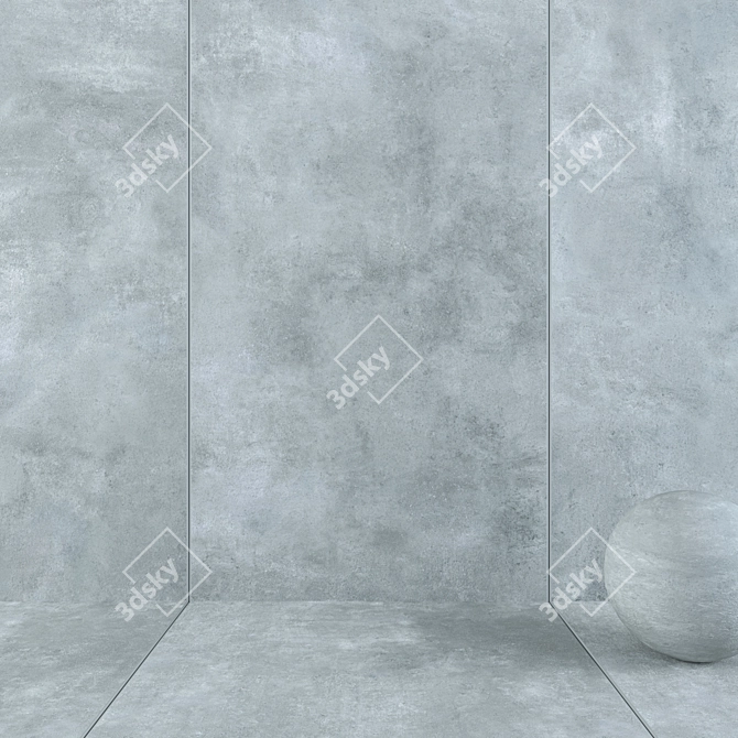 Epoxy Graphite Wall Tiles: HD Multi-Texture 3K 3D model image 1