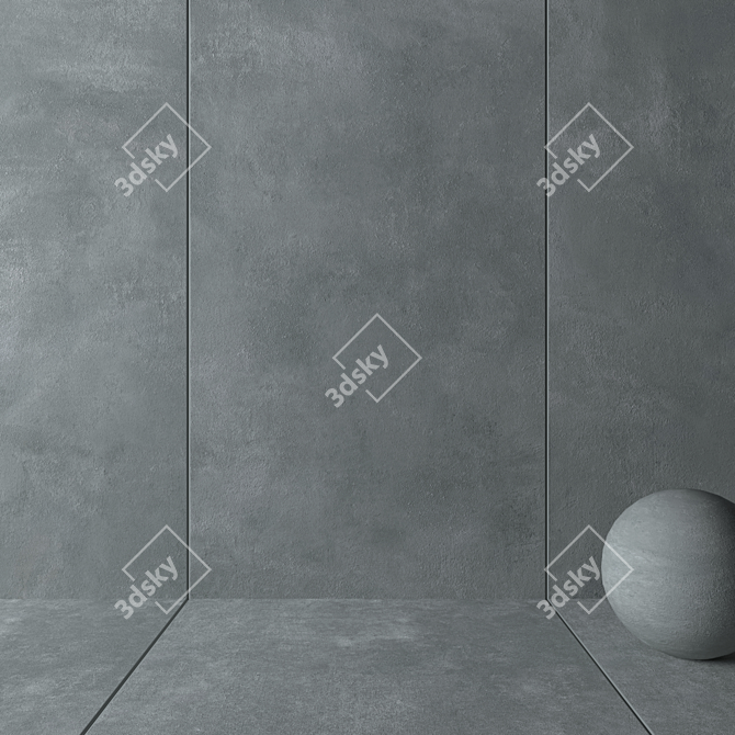 Epoxy Graphite Wall Tiles: HD Multi-Texture 3K 3D model image 2