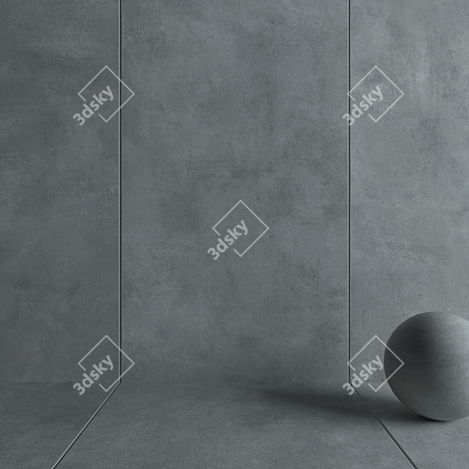 Epoxy Graphite Wall Tiles: HD Multi-Texture 3K 3D model image 3