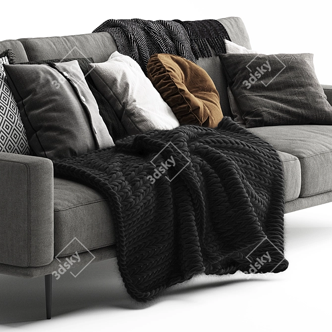 BoConcept Carlton Sofa: Scandinavian Elegance 3D model image 3