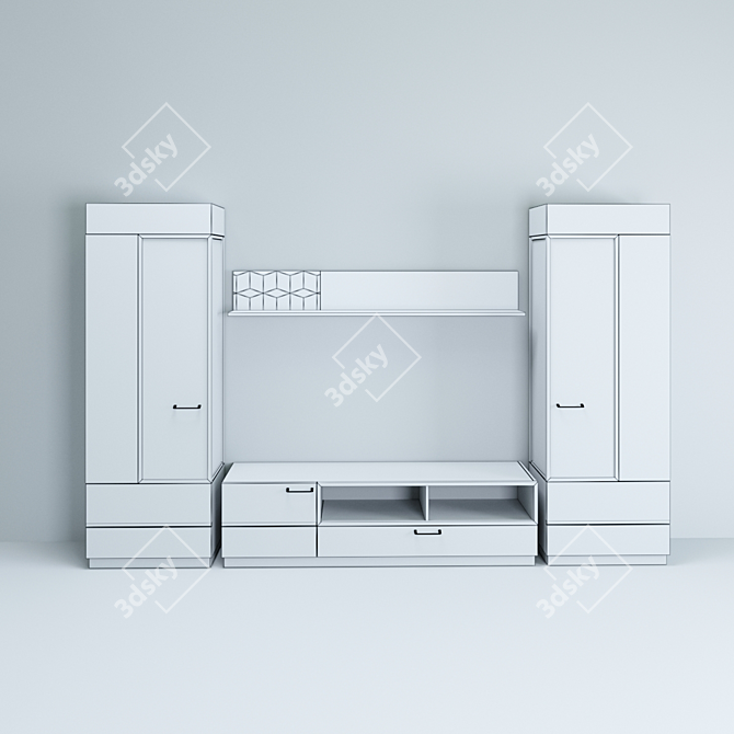 Title: Loft-inspired TV Cabinet and Stand by Szynaka 3D model image 3