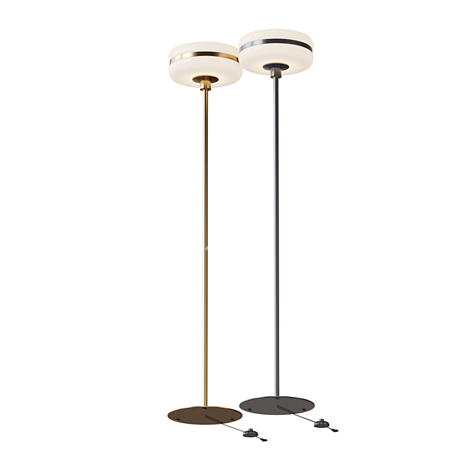 Postmodern Glass Floor Lamp 3D model image 2