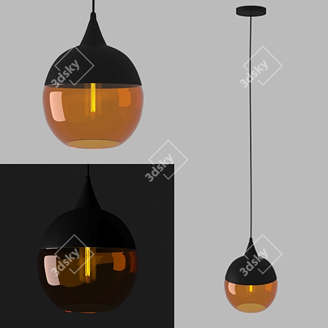 Modern Loft Pendant Light 3D model image 1