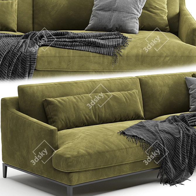 Poliform Bellport Sofa: Modern Elegance in Millimeters 3D model image 3