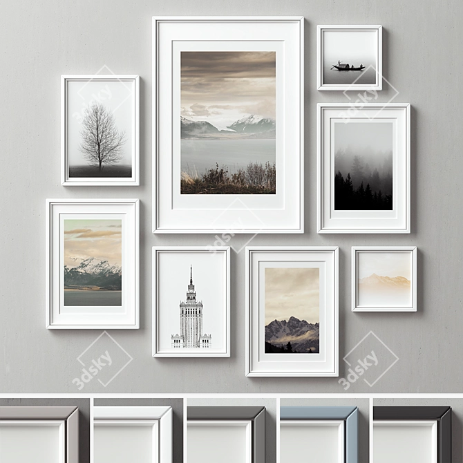 Beautiful Frame Collection - Set of 8 3D model image 2