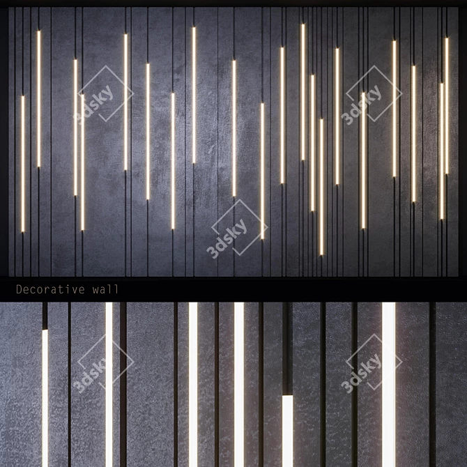 Elegant Light Panel | 3D Decor 3D model image 1