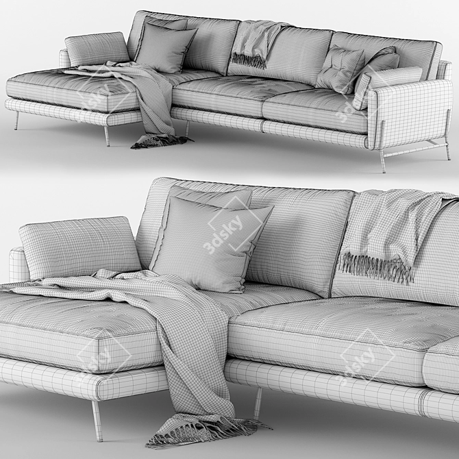 Le Marais Sofa - Italian Luxury Comfort 3D model image 1