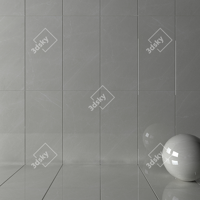 Royal Marble Motion Grey Wall Tiles 399 3D model image 2