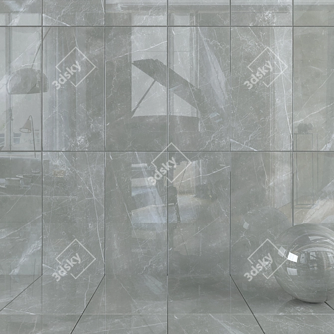 Royal Marble Pulpis Gray Wall Tiles 3D model image 1