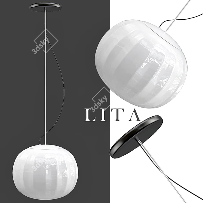 Minimalist Metal Pendant Lamp 3D model image 1