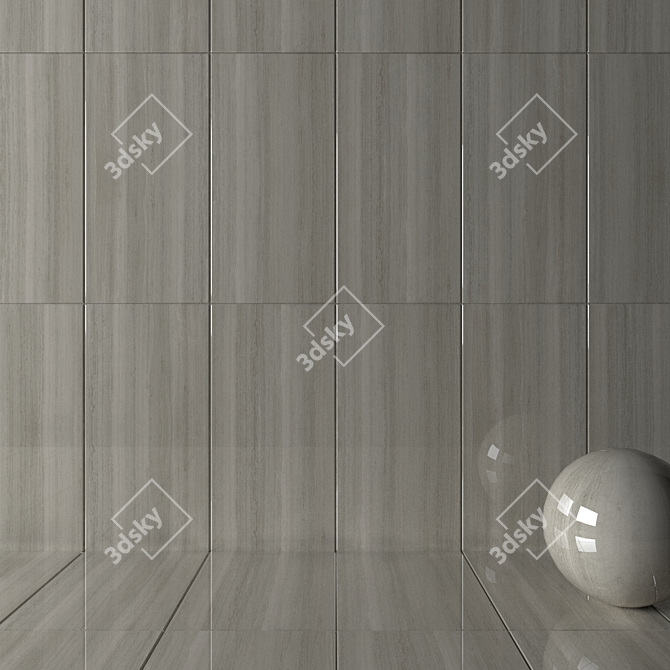 Serpeggiante White Wall Tiles 3D model image 2