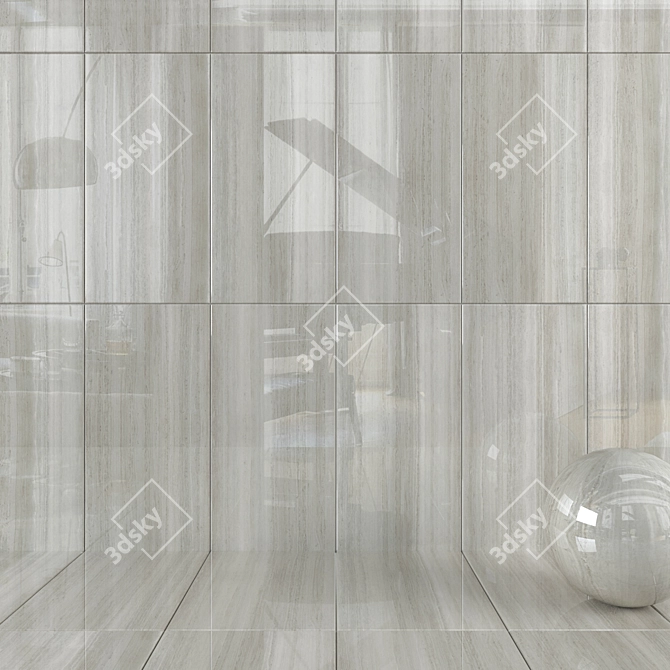 Royal Marble Serpeggiante White Tiles 3D model image 1