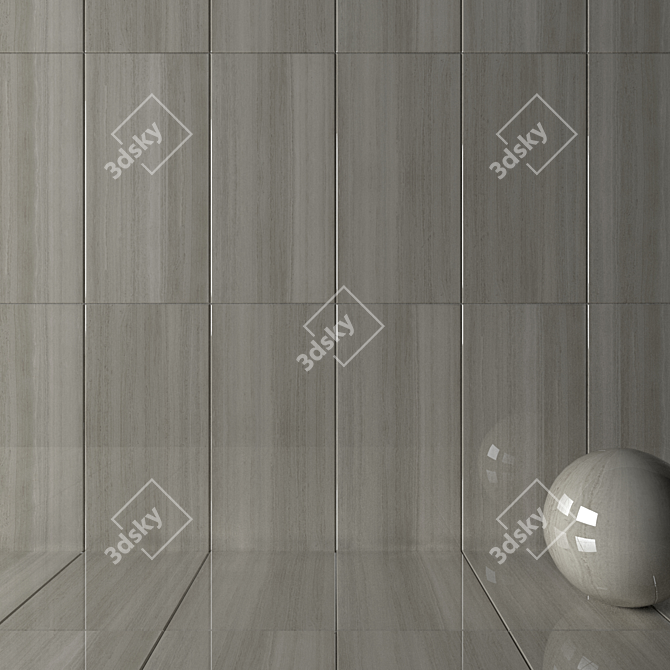 Royal Marble Serpeggiante White Tiles 3D model image 2