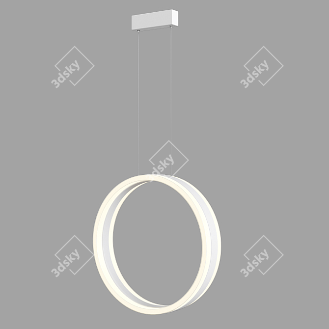 Ravello Pendant: Modern White LED Lamp 3D model image 1