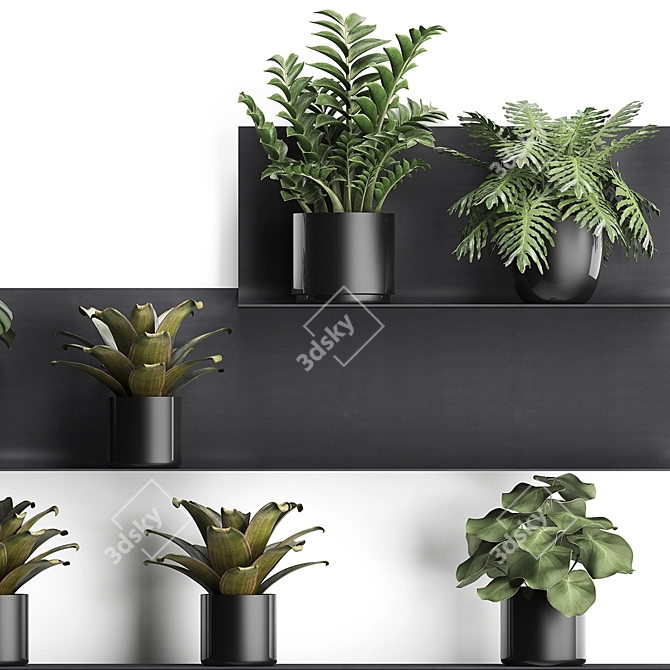 Vertical Garden: Collection of Exotic Houseplants 3D model image 2