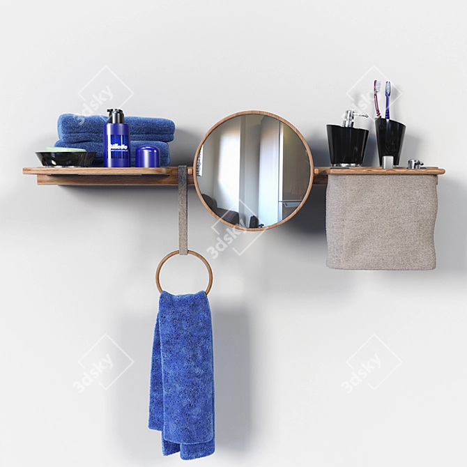 Symple Stuff 5-Piece Bathroom Set 3D model image 1