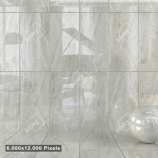 Nashville Beige Wall Tiles: HD Multi-texture, 60x120cm 3D model image 1