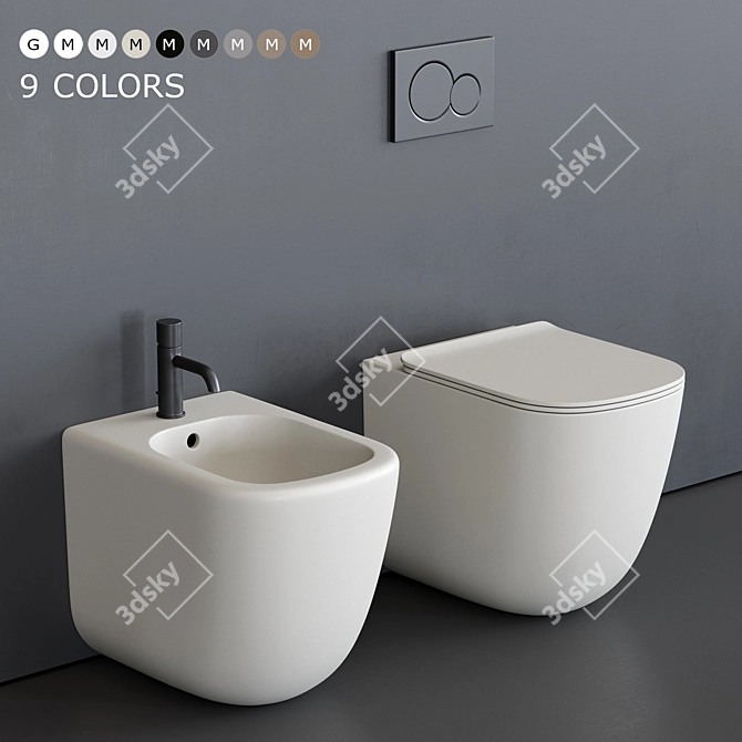 Ceramica Cielo Era WC: Stylish Ceramic Toilets 3D model image 1