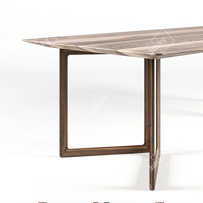 Opus Potocco 2019: Elegant Walnut Dining Table 3D model image 2