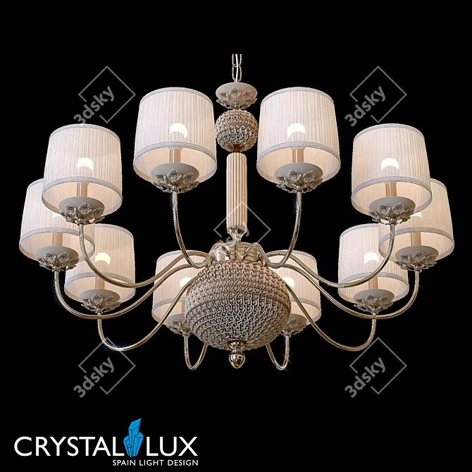 Adagio SP10 - Crystal Lux Art-Deco Chandelier 3D model image 1