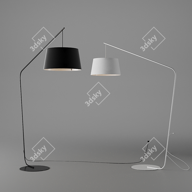 Elegant Lobby Floor Lamp 3D model image 1