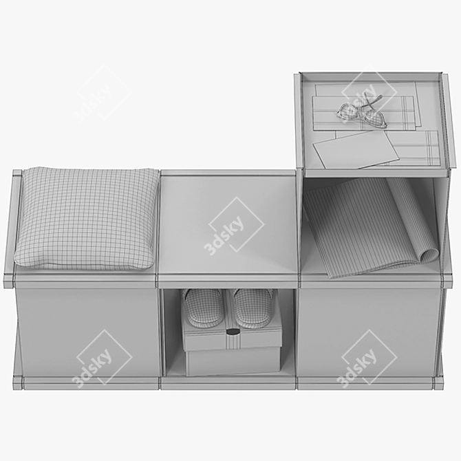 Elegant YU Bench: 3ds Max, FBX, OBJ 3D model image 3