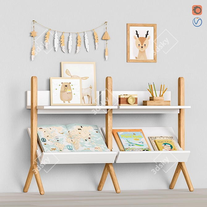 Kids Toy and Furniture Set 3D model image 1