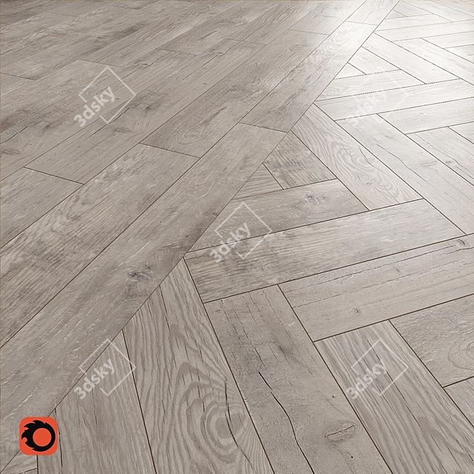 Timber Dust Floor Tile: Natural Wood Texture for Stunning Floors 3D model image 1