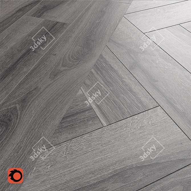 Skogen Dark Grey Floor Tile 3D model image 3