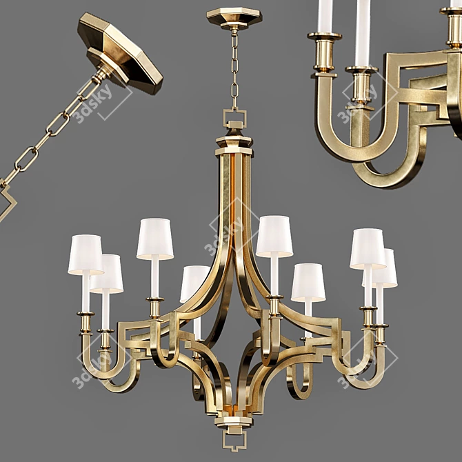 MYKONOS_LARGE: Elegant Chandelier for Luxurious Spaces 3D model image 1