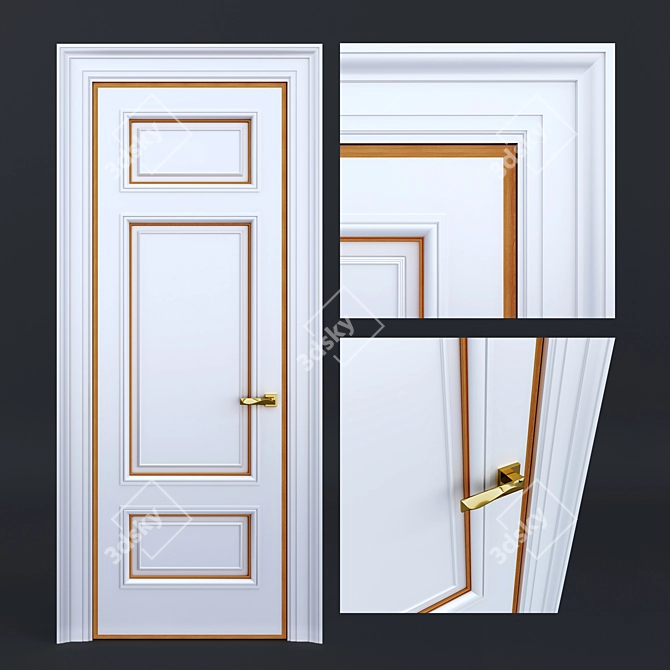 Artisanal K110 Door: Creative Woodworking Collection 3D model image 1