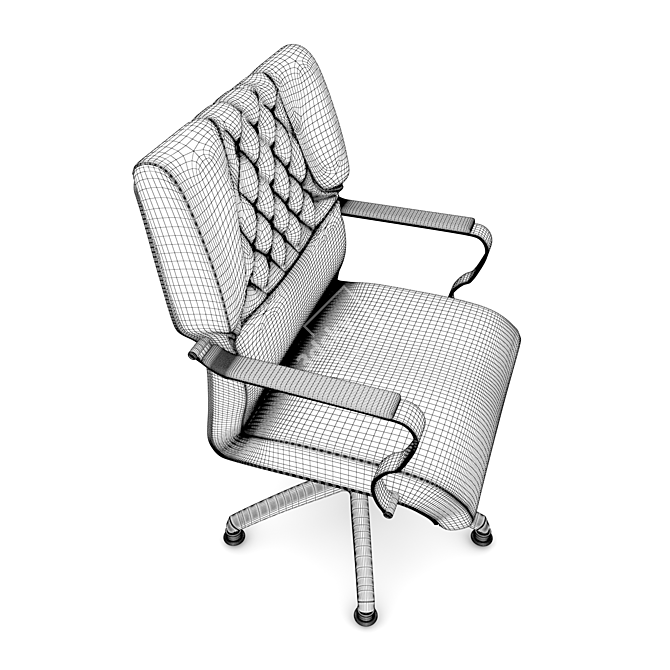 Hittite Accent Chair: Modern Design, Textured Overlay 3D model image 3