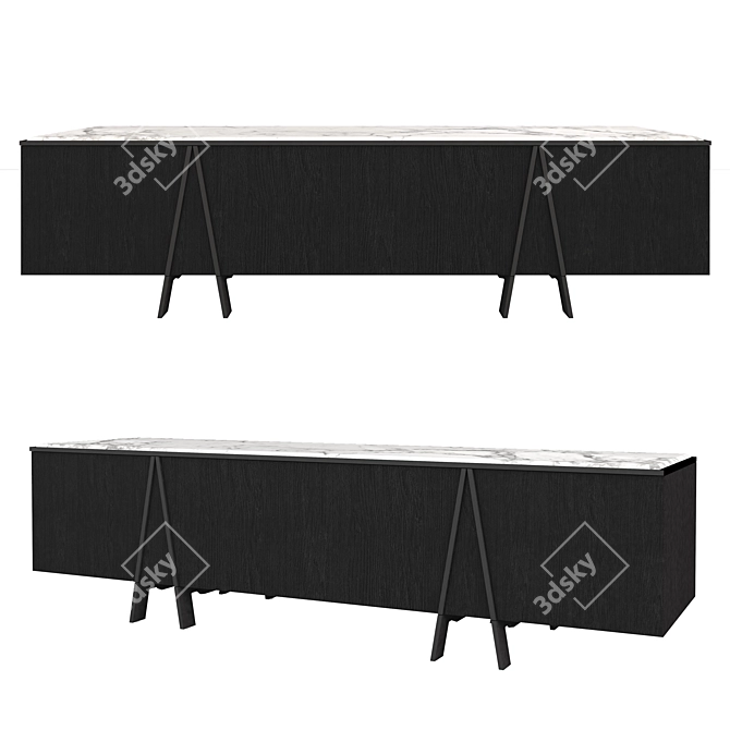 Minimalist Easel Sideboard: Minotti 2019 3D model image 1