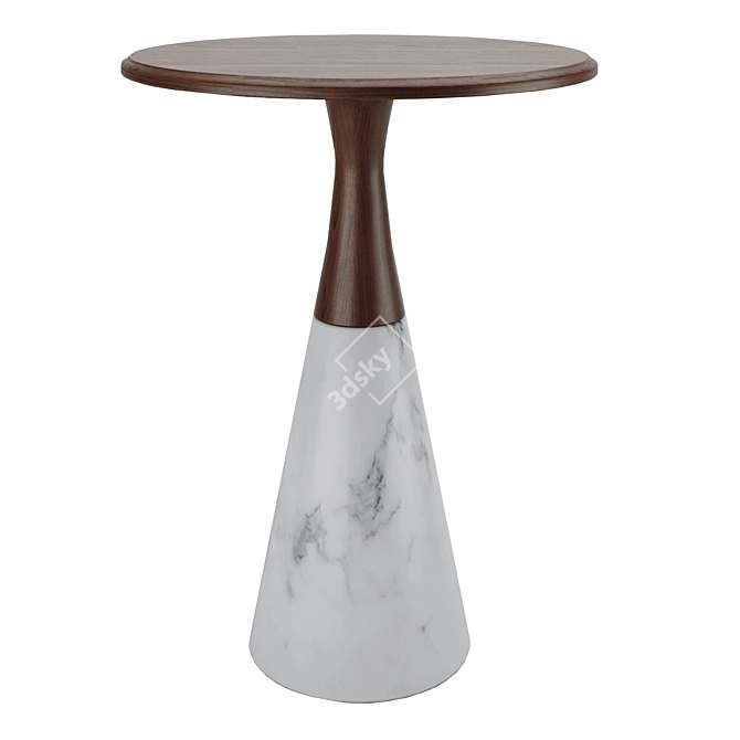 Modern Marble Woodsen Corner Table 3D model image 1