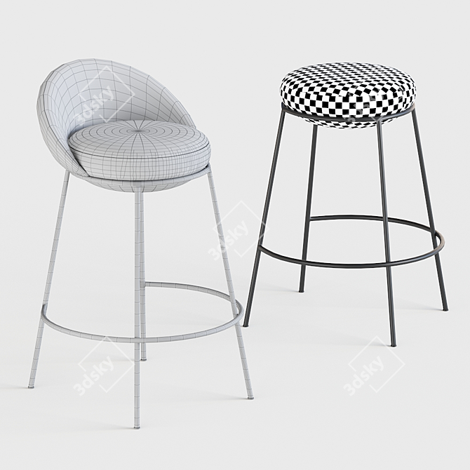 ErgoBar: Nest Bar Stool 3D model image 3