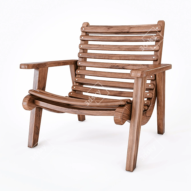 San Miguelito Armchair: Iconic Design, Handcrafted Excellence 3D model image 1