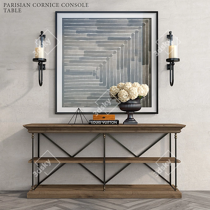 Parisian Cornice Console Table  3D model image 1