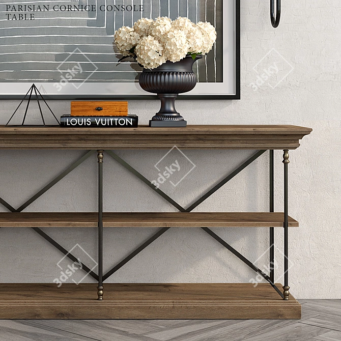 Parisian Cornice Console Table  3D model image 2