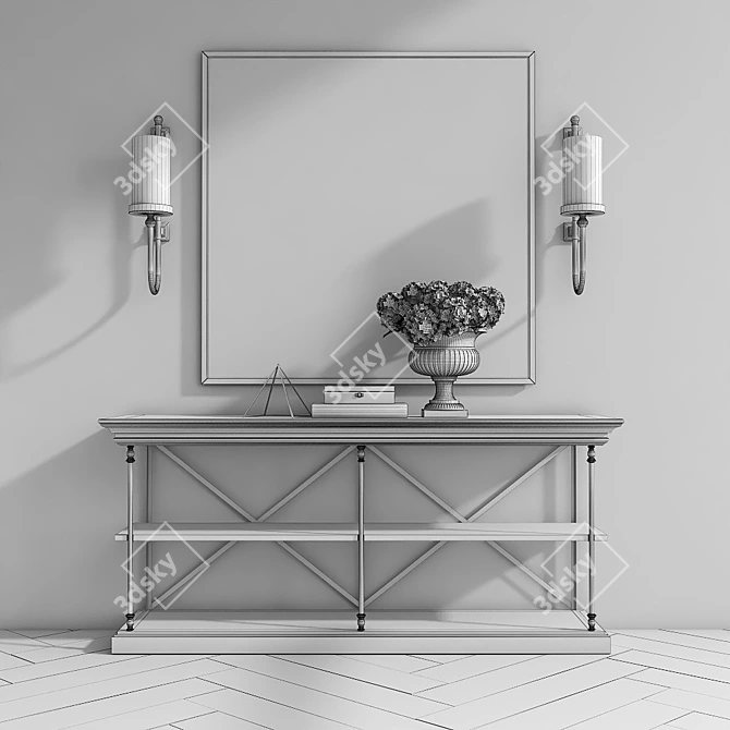 Parisian Cornice Console Table  3D model image 3