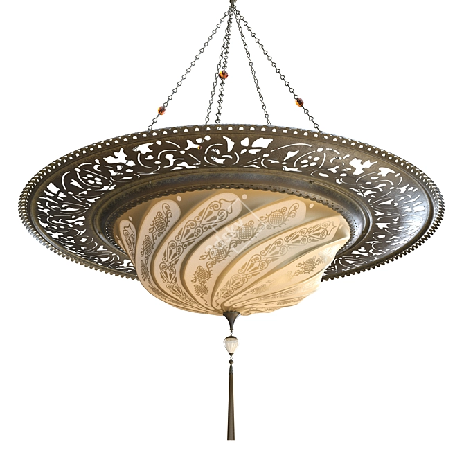 Elegant Silk Lamp: Scudo Saraceno 3D model image 1