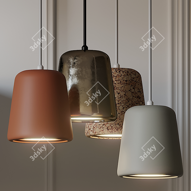 NEW WORKS Material Pendant Light 3D model image 1