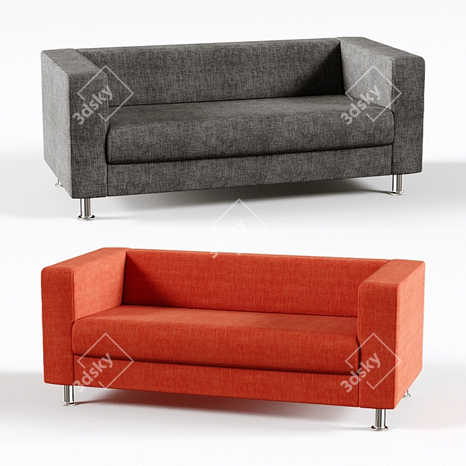 OM Sofa Alekto 3-seater: Sleek and Spacious 3D model image 1