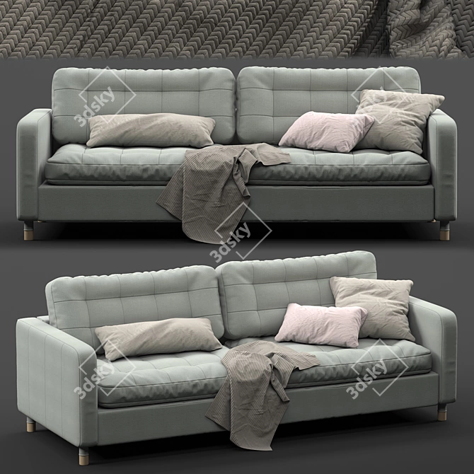 Modern and Comfy LANDSKRONA 2-Seater Sofa 3D model image 1